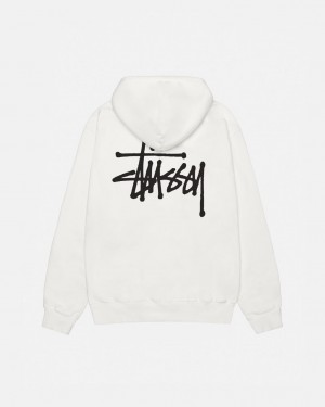 Beige Stussy Basic Stussy Hoodie Pigment Dyed Women Hoodie | UBM-6196