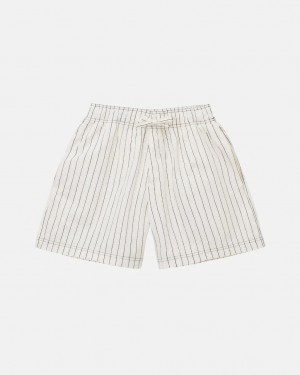 Beige Stussy Tekla Poplin Pyjama Shorts Men Shorts | OPY-5977