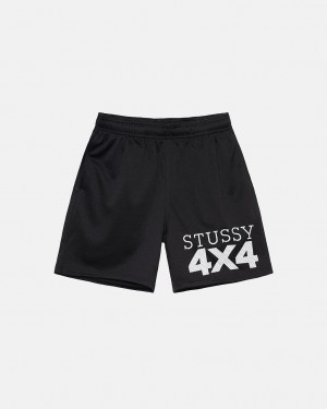 Black Stussy 4X4 Mesh Short Men Shorts | BXX-0177