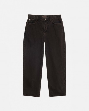 Black Stussy Big Ol' Jean Denim Men Pants | PBJ-1781