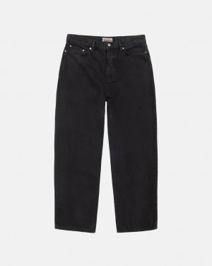 Black Stussy Big Ol' Jean Washed Canvas Women Pants | TJN-8782