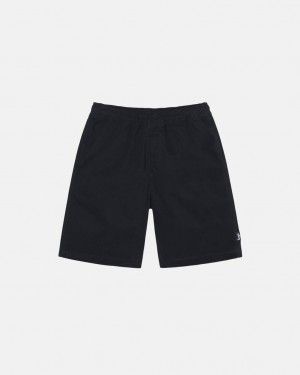 Black Stussy Brushed Beach Short Men Shorts | TVM-8494