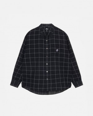 Black Stussy Light Weight Classic Shirt Men Shirts | HZW-2282