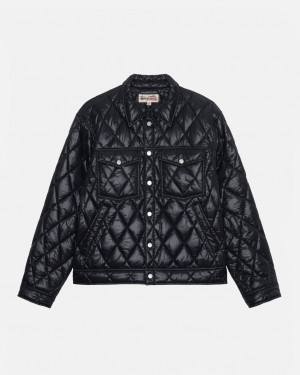 Black Stussy Ranch Jacket Quilted Nylon Women Jackets | RRN-1886