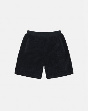 Black Stussy Sherpa Short Men Shorts | DNB-8352