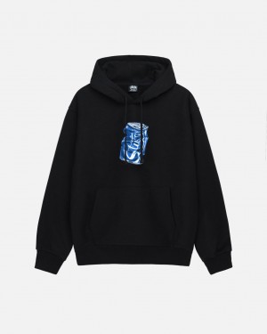 Black Stussy Soda Can Hoodie Men Hoodie | THU-6288