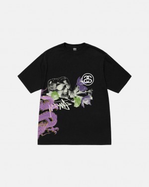 Black Stussy Strike Pigment Dyed Tee Women T Shirt | DTB-6069