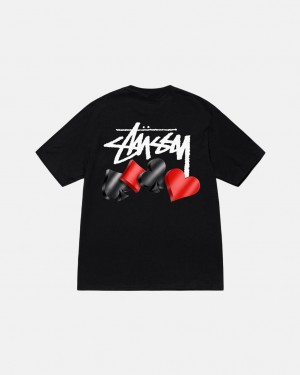 Black Stussy Suits Tee Women T Shirt | DVF-1640