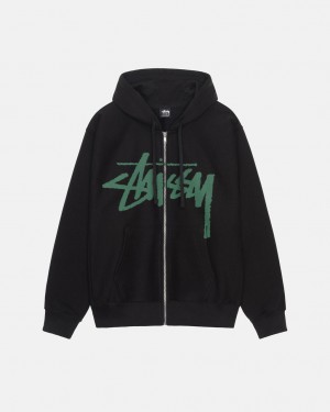 Black Stussy Venus Zip Hood Men Sweatshirts | OAD-3525