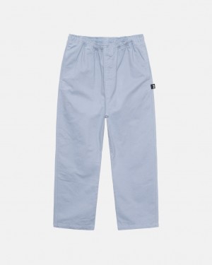 Blue Stussy Brushed Beach Pant Men Pants | SJB-8302