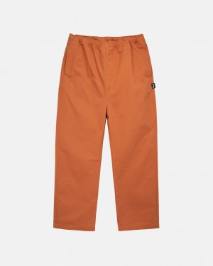 Brown Stussy Brushed Beach Pant Men Pants | WLQ-0127