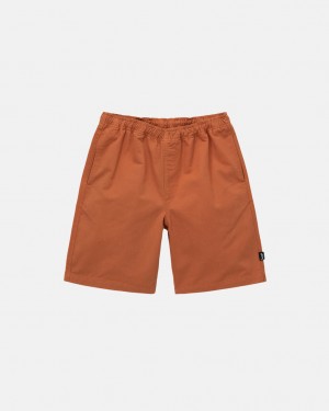 Brown Stussy Brushed Beach Short Men Shorts | JQC-8542