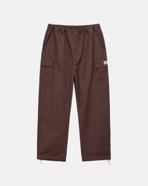 Brown Stussy Ripstop Cargo Beach Pant Women Pants | POP-5357