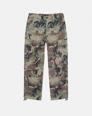 Camo Stussy Surplus Cargo Ripstop Men Pants | SXB-9657