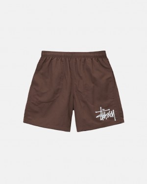 Coffee Stussy Big Basic Water Short Men Swimwear | DMC-6987