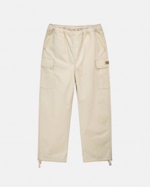 Cream Stussy Beach Pant Ripstop Cargo Men Pants | IGE-9416