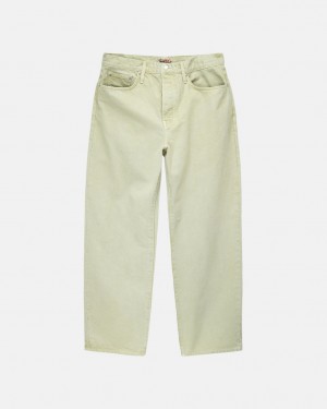 Cream Stussy Double Dye Big 'Ol Jeans Men Pants | ZSS-1618