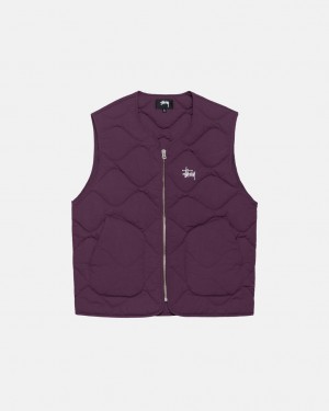 Fuchsia Stussy Recycled Nylon Liner Vest Women Vest | YXJ-9567