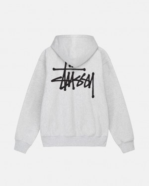 Grey Stussy Basic Stussy Hoodie Men Hoodie | PIY-1355