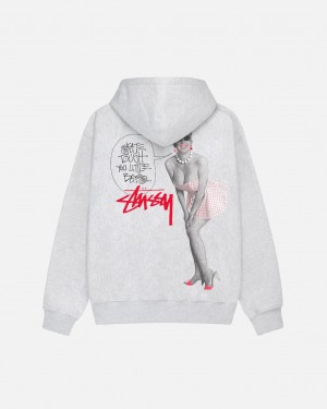 Grey Stussy Skate Tough Hoodie Men Hoodie | REH-0895