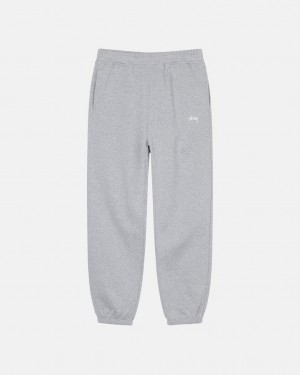 Grey Stussy Stock Logo Sweatpant Men Sweatpants | LVL-7745