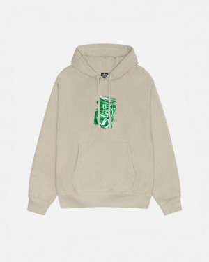 Khaki Stussy Soda Can Hoodie Men Hoodie | ZZC-5998