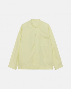 Light Green Stussy Tekla Poplin Pyjama Shirt Women Shirts | XEY-8730