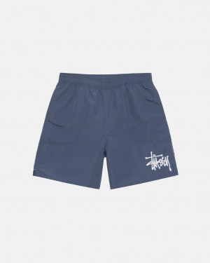 Navy Stussy Water Short Big Basic Women Shorts | ENG-3007