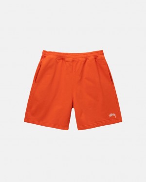 Orange Stussy Overdyed Stock Logo Short Women Sweatshirts | CWR-9741