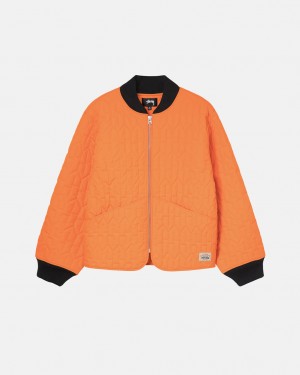 Orange Stussy S Quilted Liner Jacket Men Jackets | RFC-1224