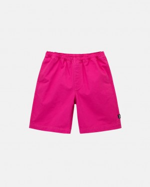 Pink Stussy Brushed Beach Short Men Shorts | BXH-7754