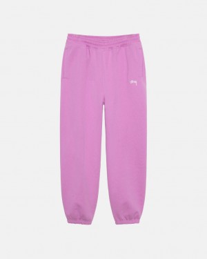 Purple Stussy Stock Logo Sweatpant Men Sweatpants | OJZ-3535