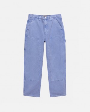 Purple Stussy Work Pant Canvas Men Pants | UKE-3001