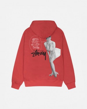 Red Stussy Skate Tough Hoodie Men Hoodie | GBD-0953