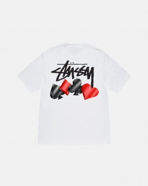 White Stussy Suits Tee Men T Shirt | LMJ-1927