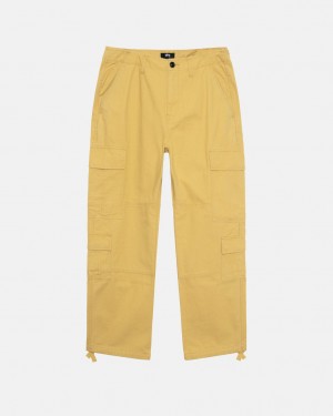 Yellow Stussy Ripstop Surplus Cargo Men Pants | ELH-9545