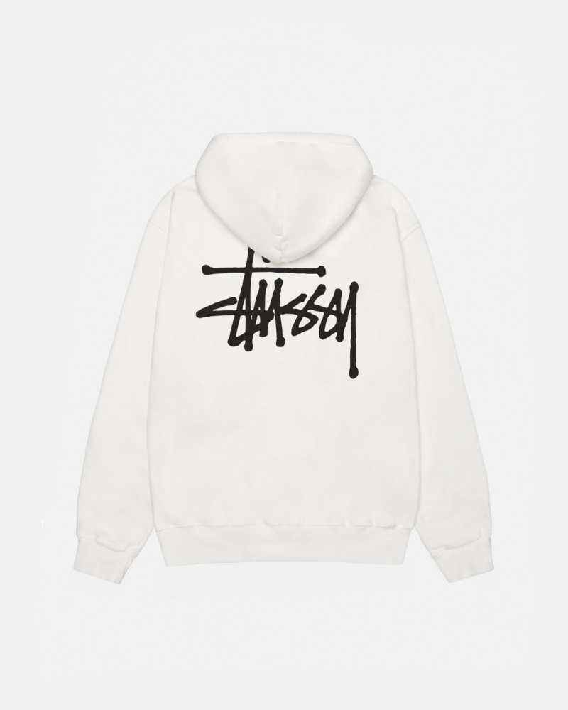 Beige Stussy Basic Stussy Hoodie Pigment Dyed Men Hoodie | JMU-2731