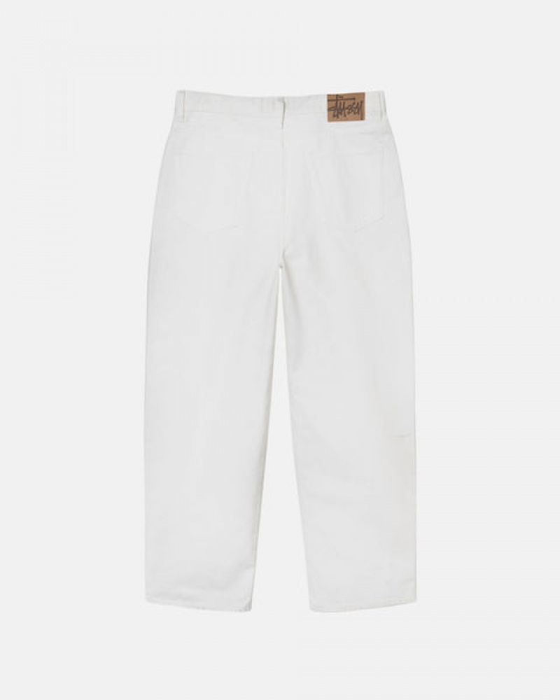 Beige Stussy Big Ol' Jean Overdyed Men Pants | RAJ-2438