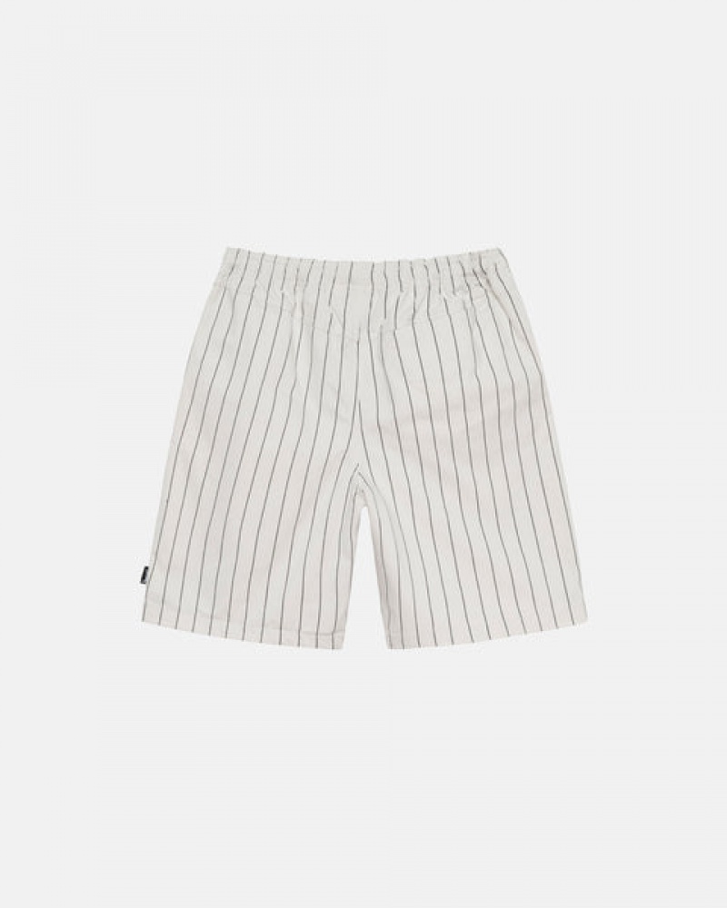 Beige Stussy Brushed Beach Short Men Shorts | LCD-6052