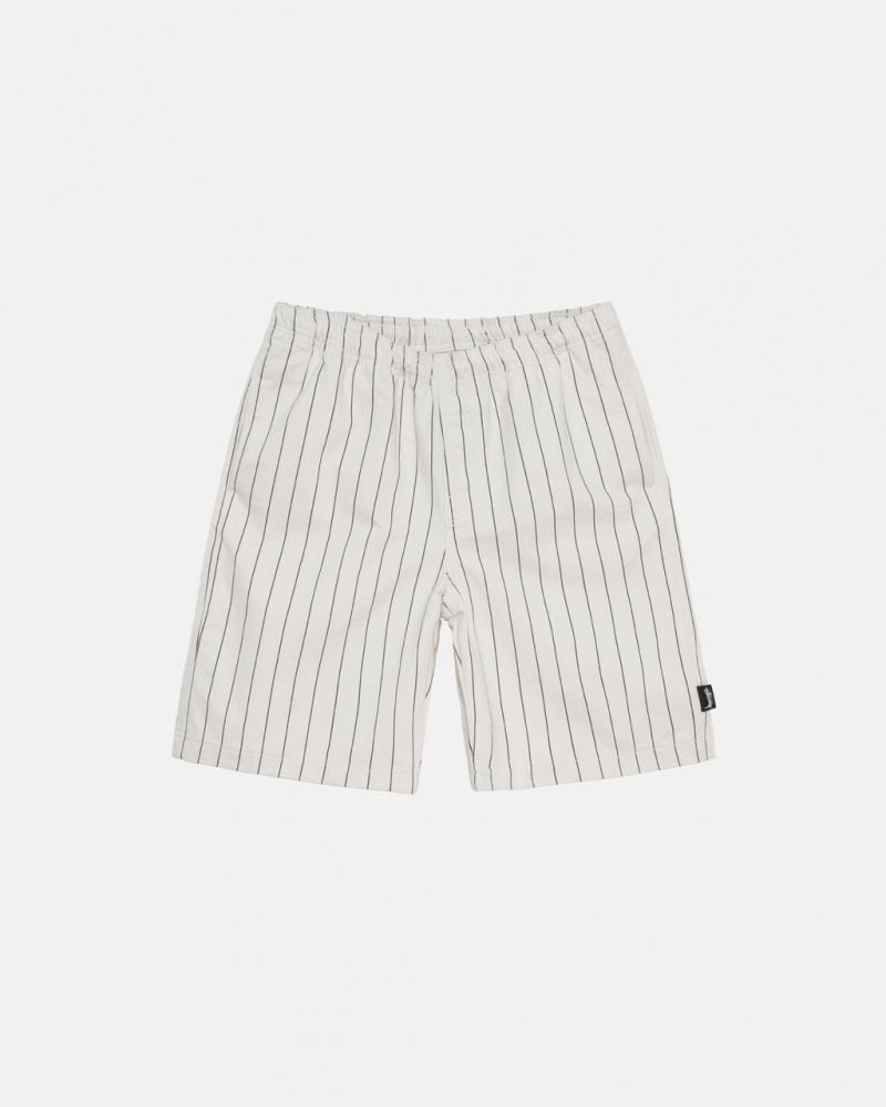 Beige Stussy Brushed Beach Short Men Shorts | LCD-6052