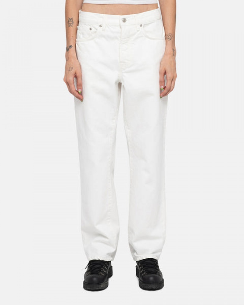 Beige Stussy Classic Jean Overdyed Men Pants | VTT-7047