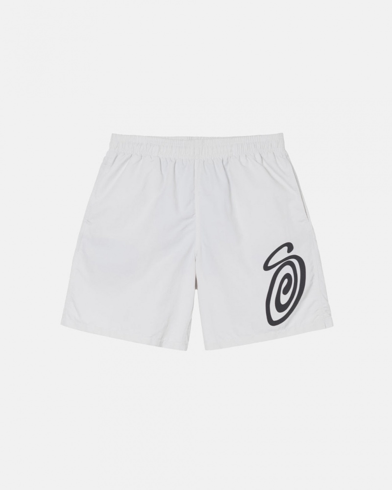 Beige Stussy Curly S Water Short Women Swimwear | JUA-5766