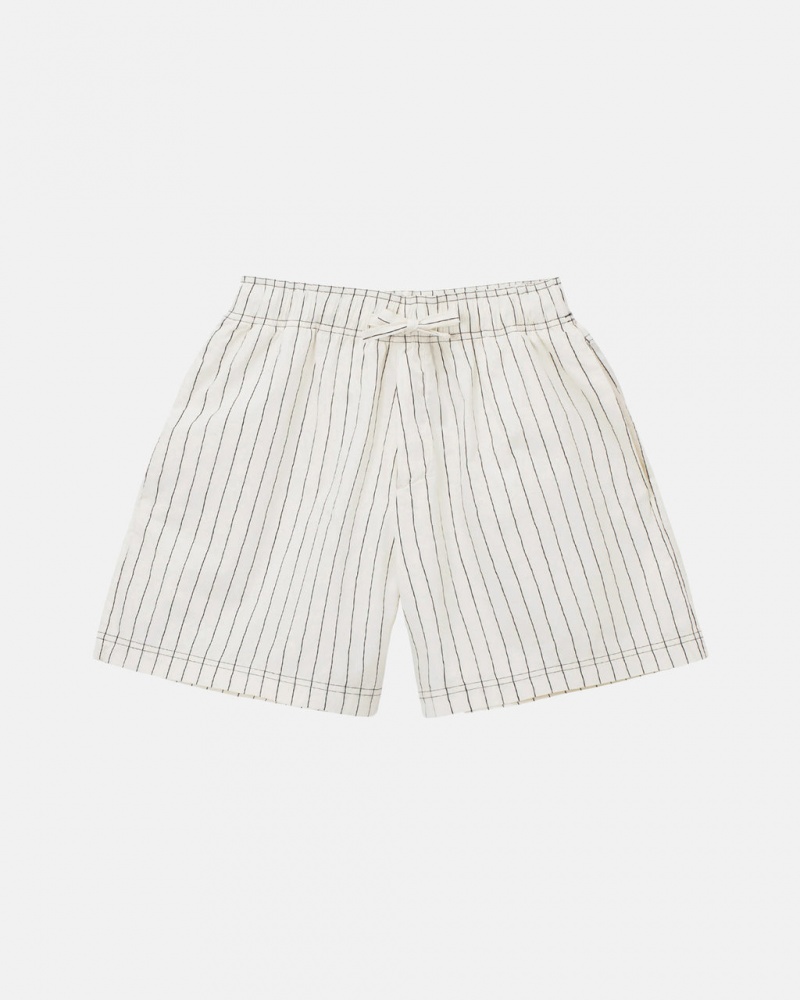 Beige Stussy Tekla Poplin Pyjama Shorts Women Shorts | OTT-9989