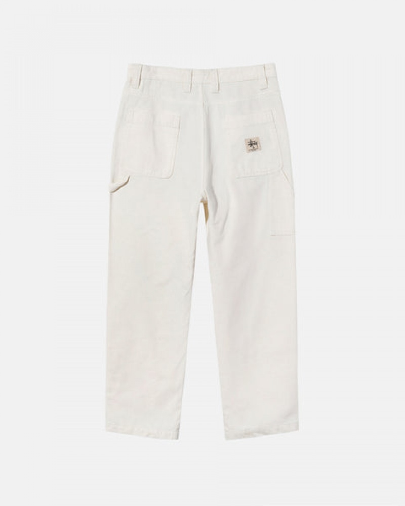 Beige Stussy Work Pant Canvas Men Pants | KRT-9417