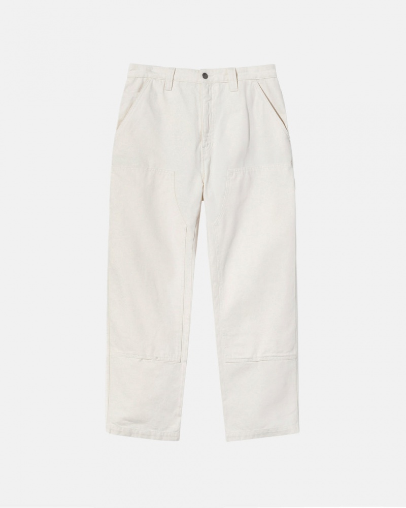 Beige Stussy Work Pant Canvas Men Pants | KRT-9417