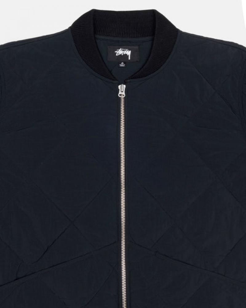 Black Stussy 8 Ball Quilted Liner Jacket Women Jackets | AAW-3566