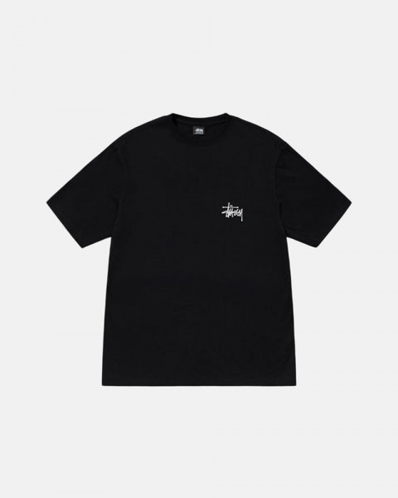 Black Stussy Basic Stussy Tee Women T Shirt | DCF-4304