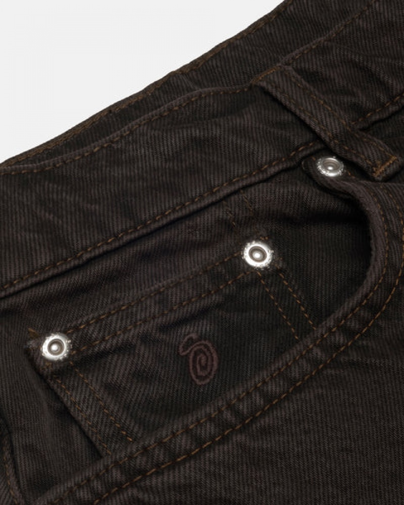 Black Stussy Big Ol' Jean Denim Men Pants | PBJ-1781