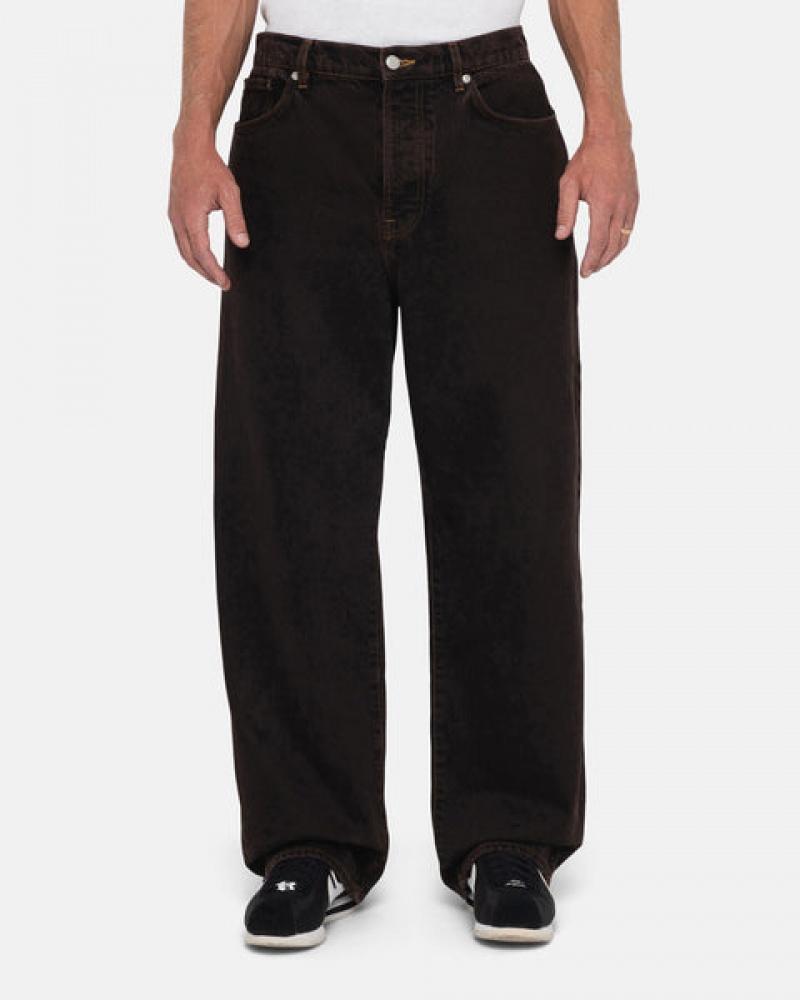 Black Stussy Big Ol' Jean Denim Men Pants | PBJ-1781