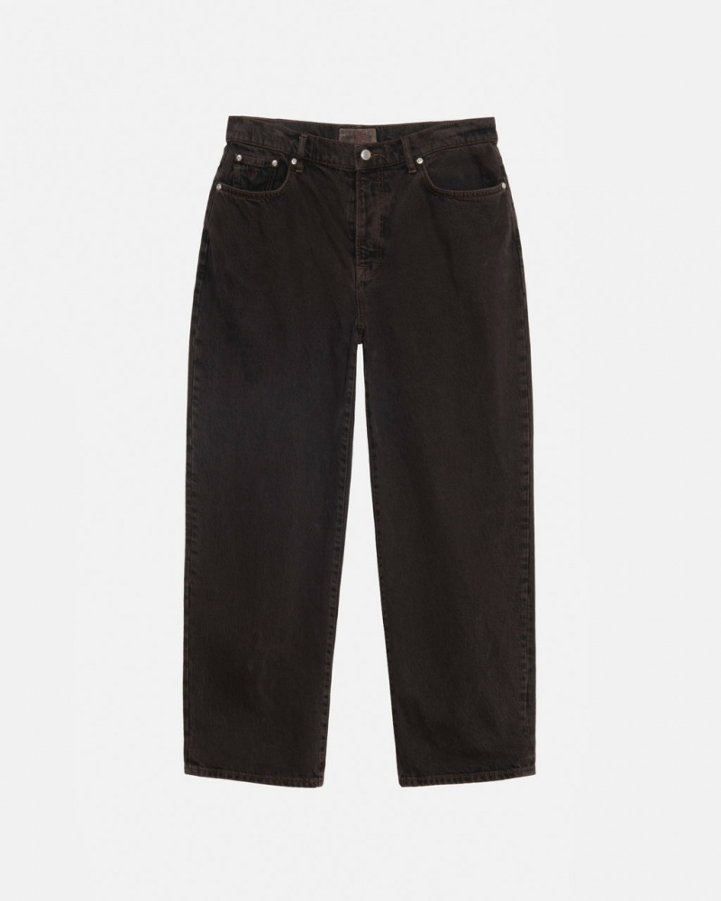 Black Stussy Big Ol\' Jean Denim Men Pants | PBJ-1781